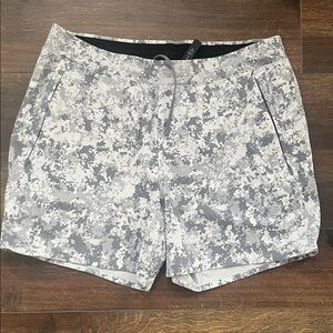 lululemon athletica Gray Camo Athletic Shorts